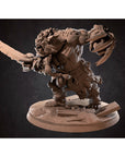 Zhurk, Bugbear Chieftain - 3d Printed Miniature sculpted by Bite the Bullet