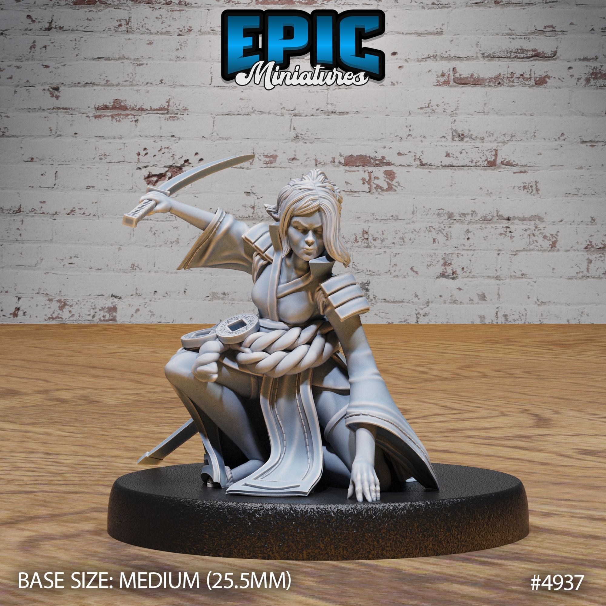 Samurai Woman - 3d Printed Miniature Sculpted by Epic Miniatures