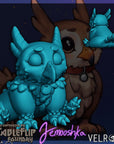 Owlbear Cub - Curious Critters of Whimsy Isle - 3d Printed Miniature Sculpted by Velrock Art Miniatures