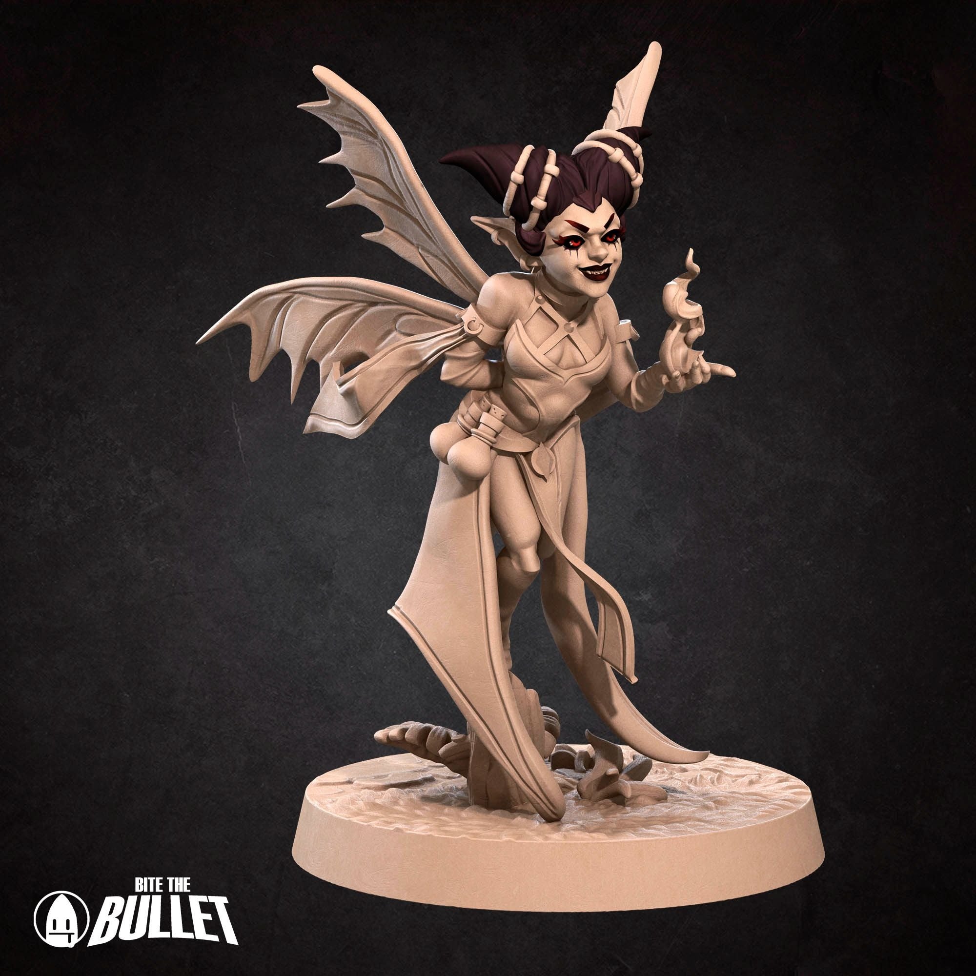 Pixie Warlock - Pixies - 3d Printed Miniature sculpted by Bite the Bullet