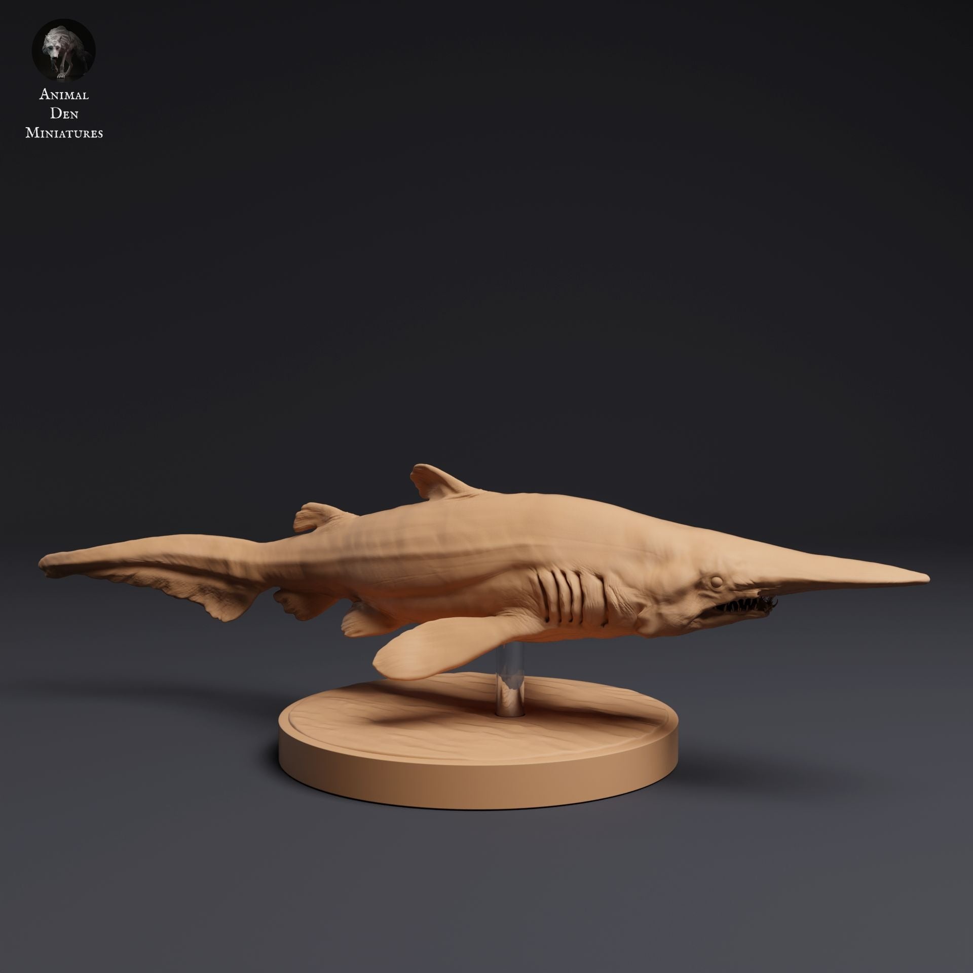 Goblin Shark - 3d Printed 1:32 Scale Miniature Sculpted by Animal Den