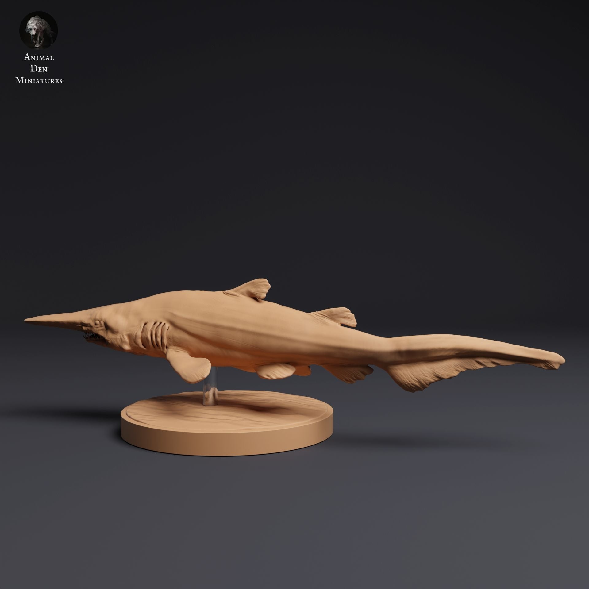 Goblin Shark - 3d Printed 1:32 Scale Miniature Sculpted by Animal Den