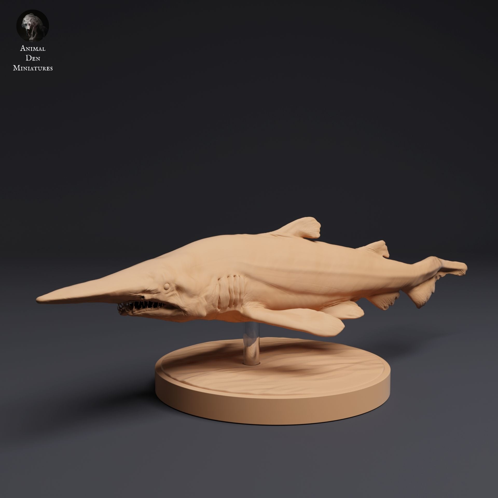 Goblin Shark - 3d Printed 1:32 Scale Miniature Sculpted by Animal Den
