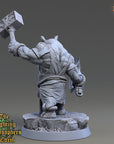 Myia Slingcrush - Fighting Philosophers of Corm (Rhinofolk) - 3d Printed Miniature sculpted by Daybreak Miniatures