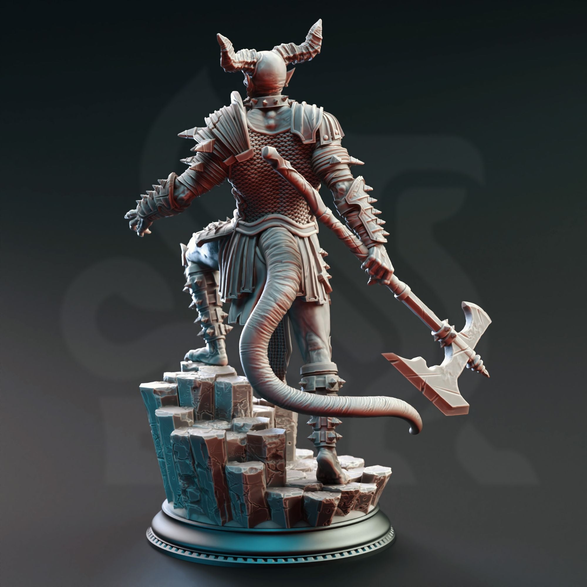 Devil Warriors of the Hells, Nosmeni Warriors - 3d Printed Miniature Sculpted by DM Stash