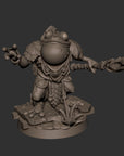 Frogfolk Monk - Grove Haven - 3d Printed Miniature sculpted by Bite the Bullet