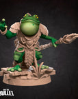 Frogfolk Monk - Grove Haven - 3d Printed Miniature sculpted by Bite the Bullet