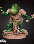 Frogfolk Monk - Grove Haven - 3d Printed Miniature sculpted by Bite the Bullet