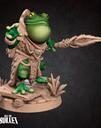 Frogfolk Monk - Grove Haven - 3d Printed Miniature sculpted by Bite the Bullet