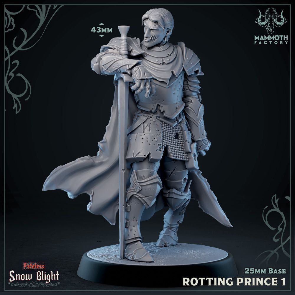 Rotting Princes - Snow Blight - 3d Printed Miniature Sculpted by Mammoth Factory