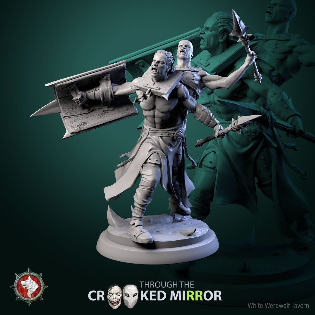 Fleshbound Sentinels - Through the Crooked Mirror - 3d Printed Miniature Sculpted by White Werewolf Tavern