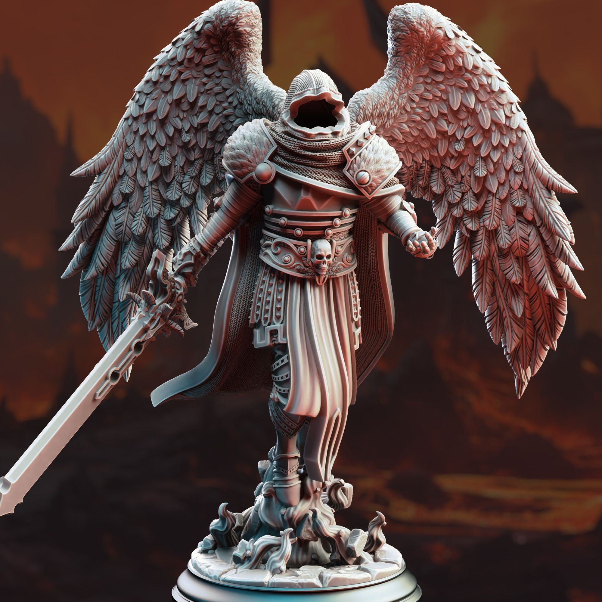 Soulreaper Angel, Eranemeli the Soulbringer - 3d Printed Miniature Sculpted by DM Stash