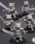 Fox Fighters - 3d Printed Miniature by DiceHeads