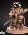 Raccoonfolk Thief - Grove Haven - 3d Printed Miniature sculpted by Bite the Bullet