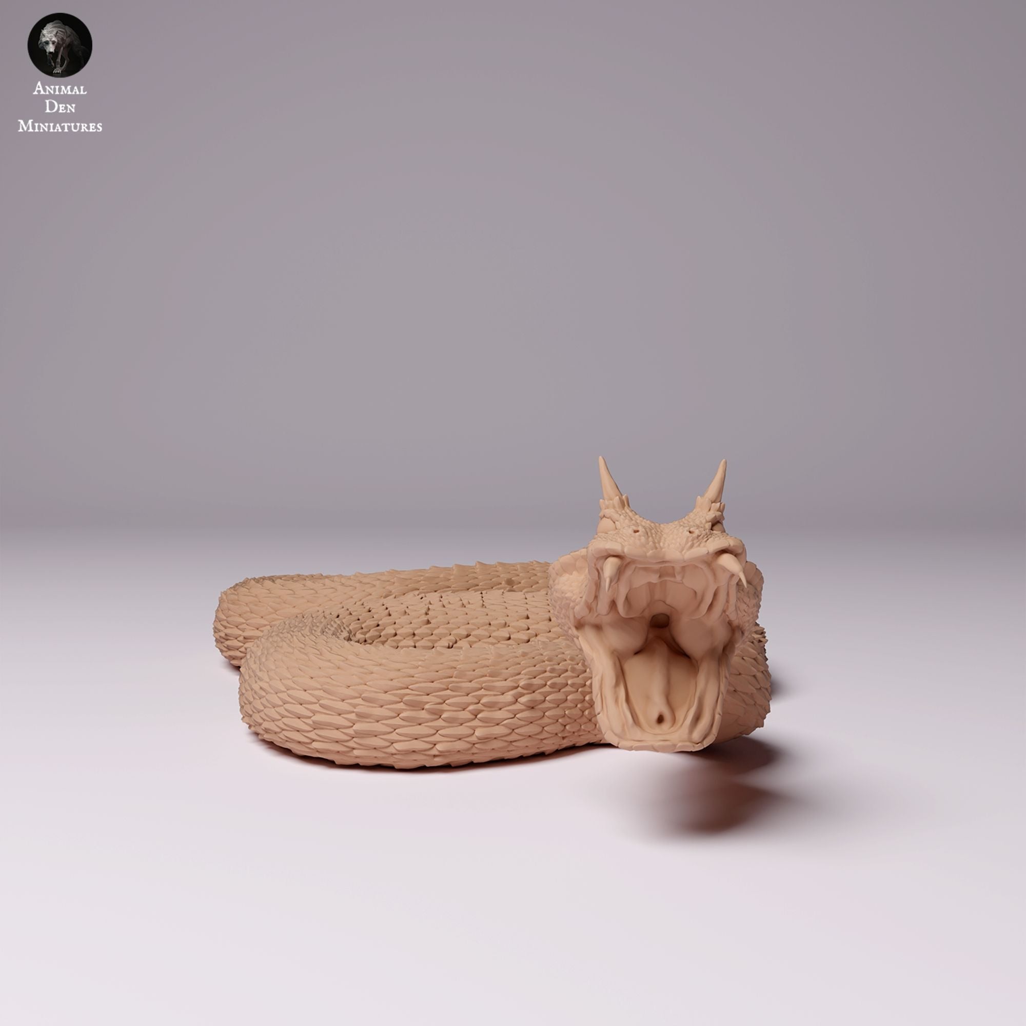 Saharan Horned Viper - 3d Printed 1:4 Scale Miniature by Animal Den