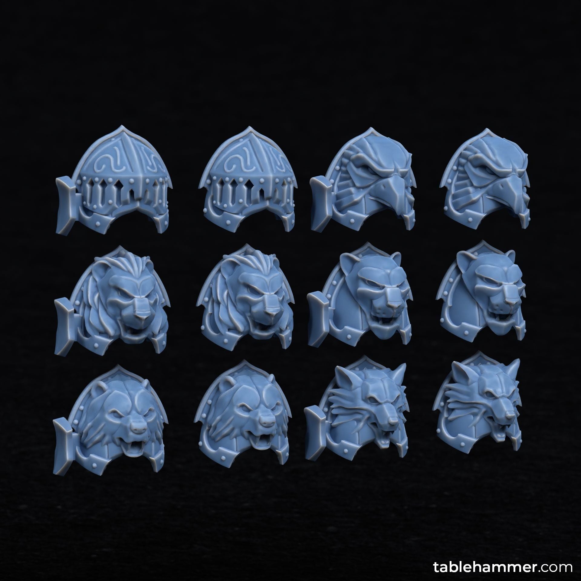 Invictorix Crusaders 5 model modular kit - 3d Printed Miniature sculpted by Tablehammer