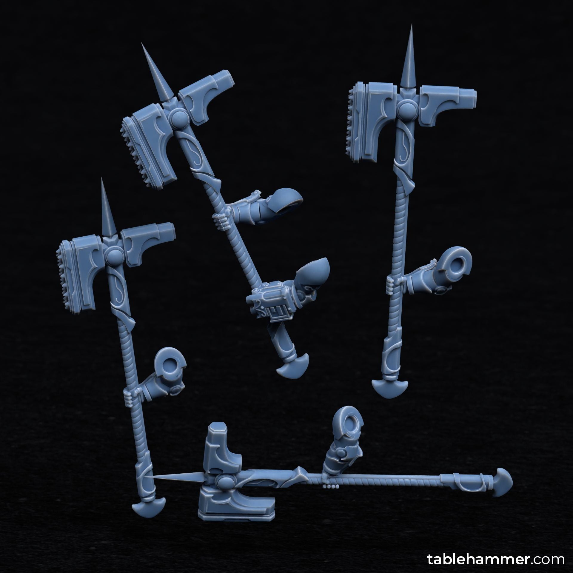 Invictorix Crusaders 5 model modular kit - 3d Printed Miniature sculpted by Tablehammer