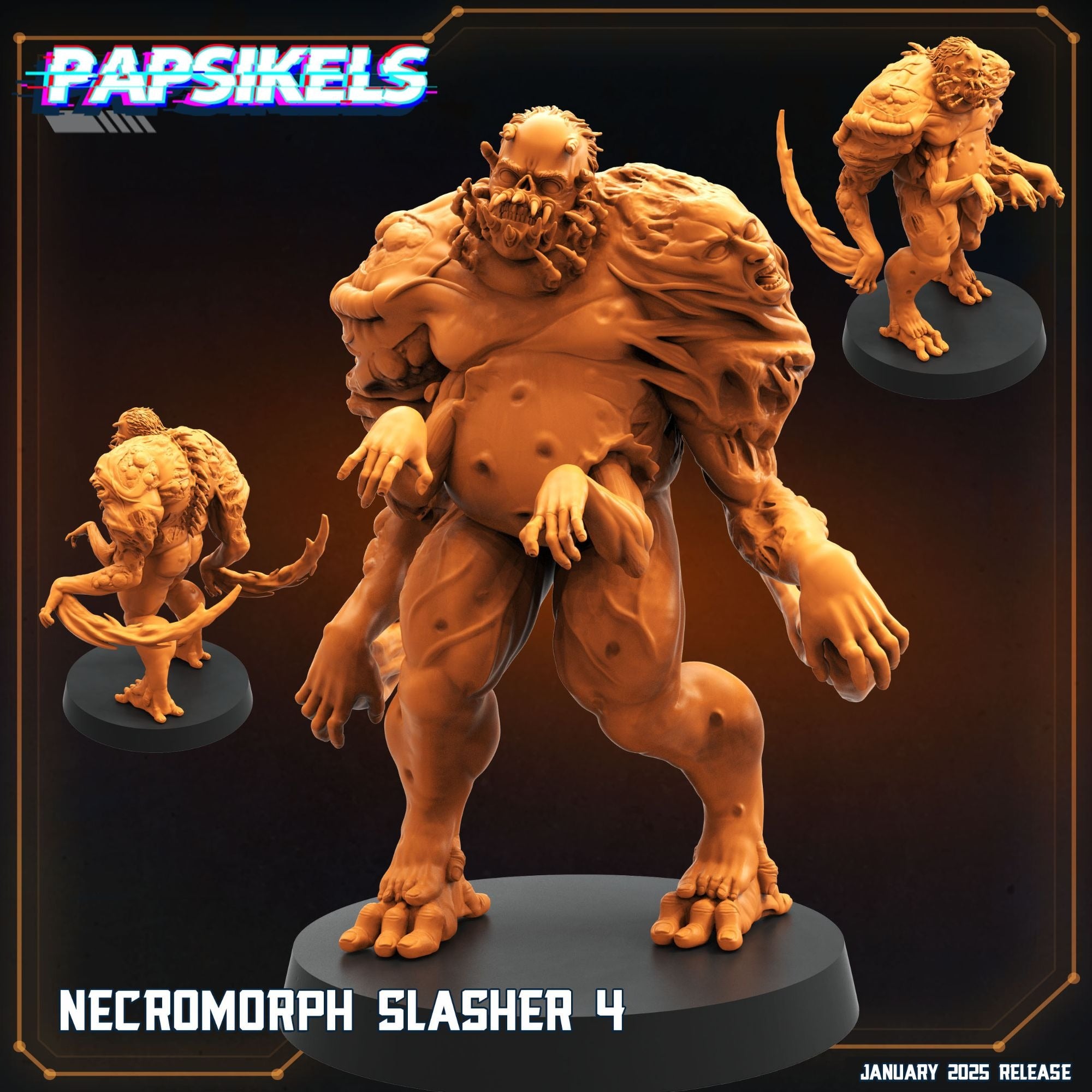 Necromorph Slasher - 3d Printed Miniature Sculpted by Papsikels Miniatures