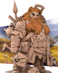 Dwarf Ranger - Iconic Heroes - 3d Printed Miniature sculpted by Bite the Bullet