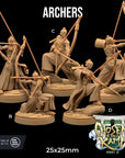 Archers - Chosen of the Kami - 3d Printed Miniature by Dragon Trappers Lodge