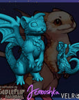 Wyrmine - Curious Critters of Whimsy Isle - 3d Printed Miniature Sculpted by Velrock Art Miniatures