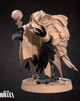 Crowfolk Warlock - Grove Haven - 3d Printed Miniature sculpted by Bite the Bullet