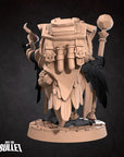 Crowfolk Warlock - Grove Haven - 3d Printed Miniature sculpted by Bite the Bullet