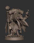 Crowfolk Warlock - Grove Haven - 3d Printed Miniature sculpted by Bite the Bullet