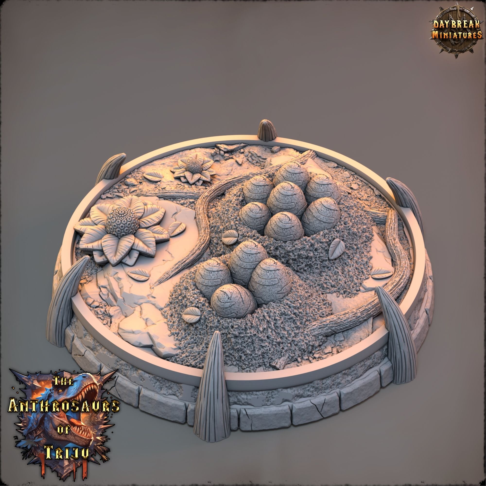 Daybreak - Anthrosaurs of Triju - 3d Printed Miniature sculpted by Daybreak Miniatures