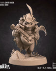 Hedgehogfolk Bard - Grove Haven - 3d Printed Miniature sculpted by Bite the Bullet