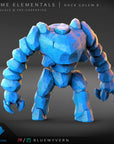 Rock Golem - Prime Elementals - 3d Printed Miniature Sculpted by Blue Wyvern