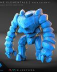 Rock Golem - Prime Elementals - 3d Printed Miniature Sculpted by Blue Wyvern