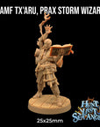 Bamf Tx'Aru, Storm Wizard - Hunt for the Last Sea Angel - 3d Printed Miniature Sculpted by Dragon Trappers Lodge