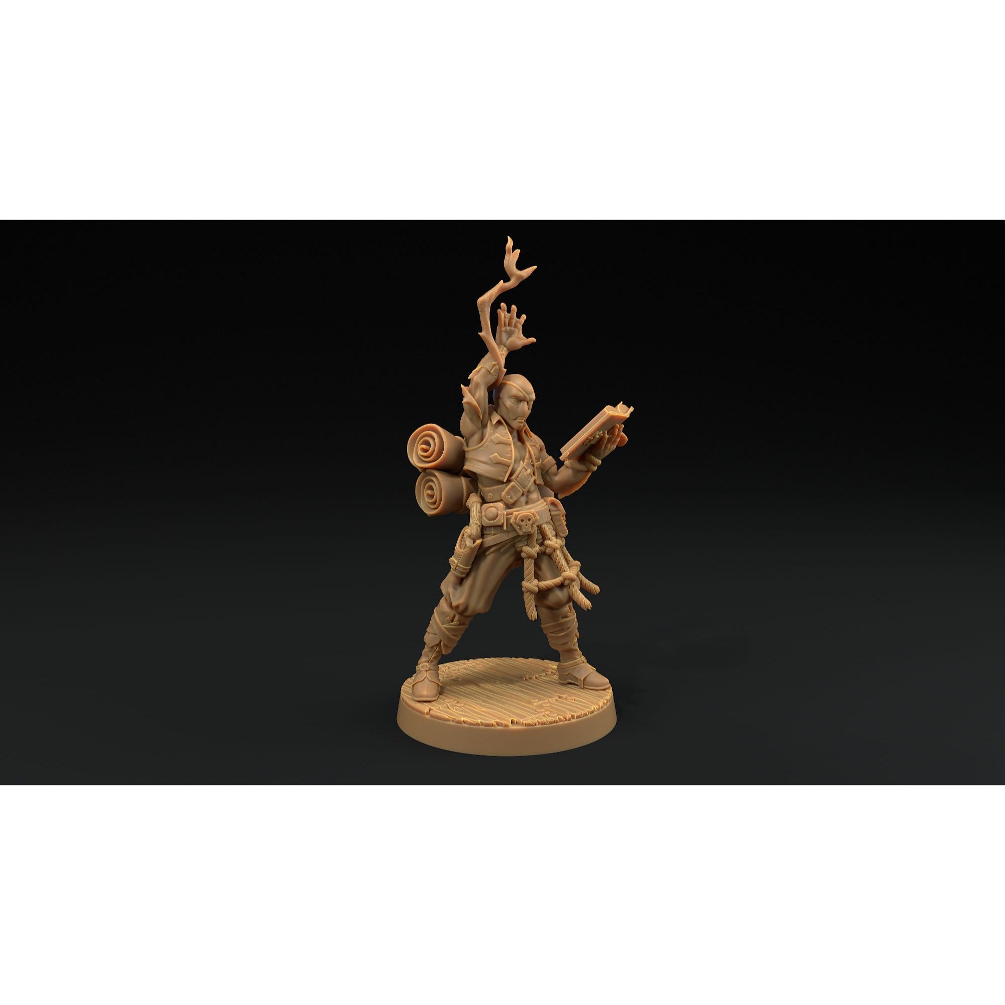 Bamf Tx&#39;Aru, Storm Wizard - Hunt for the Last Sea Angel - 3d Printed Miniature Sculpted by Dragon Trappers Lodge