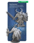 Oryn Dawnhoof, Elk Paladin - Brambleheart - 3d Printed Miniature sculpted by Kraken Games Lab