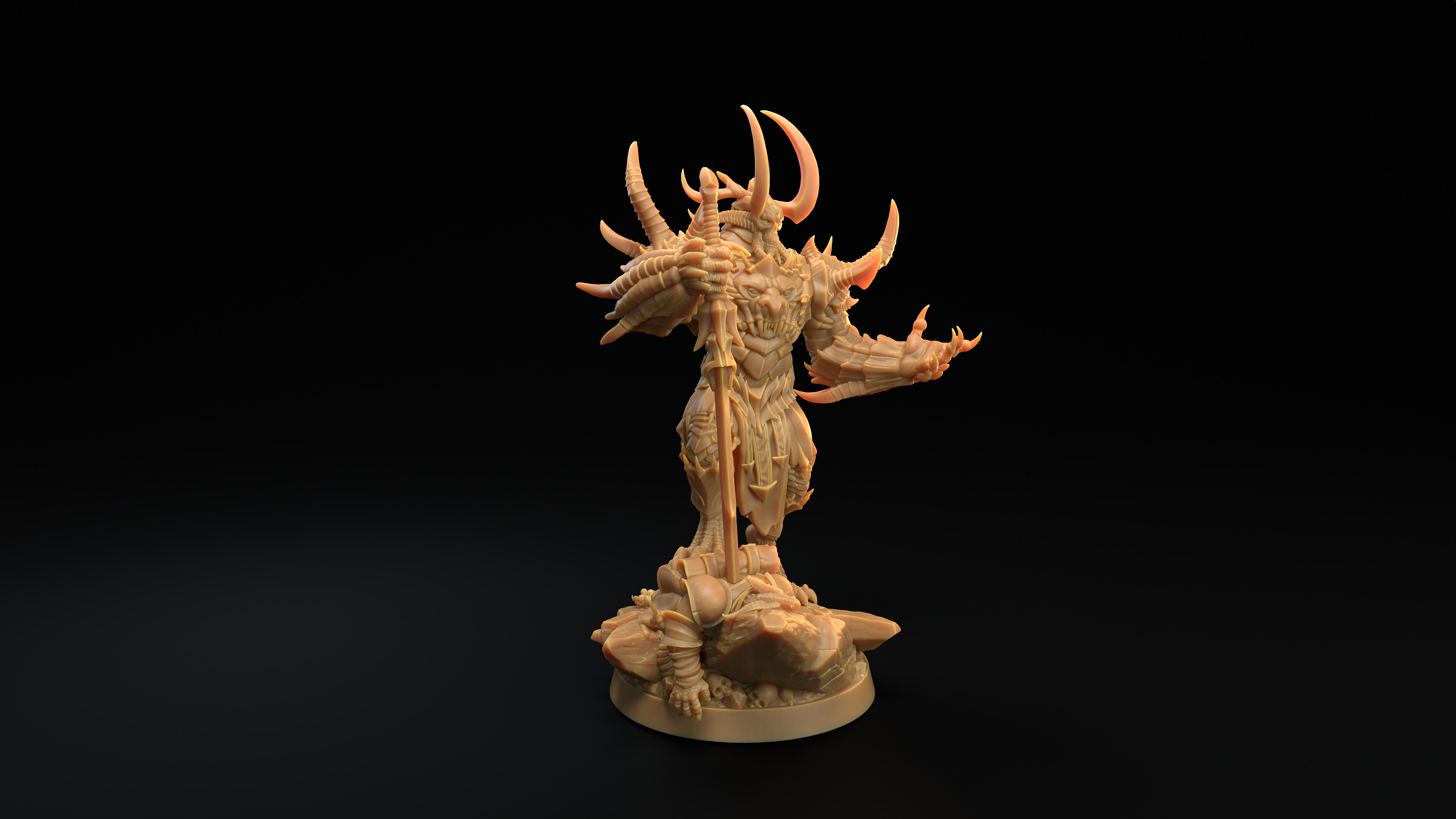 Incandriox, Lord of Vengeance, Fiends of Incandriox - 3d Printed Miniature by Dragon Trappers Lodge