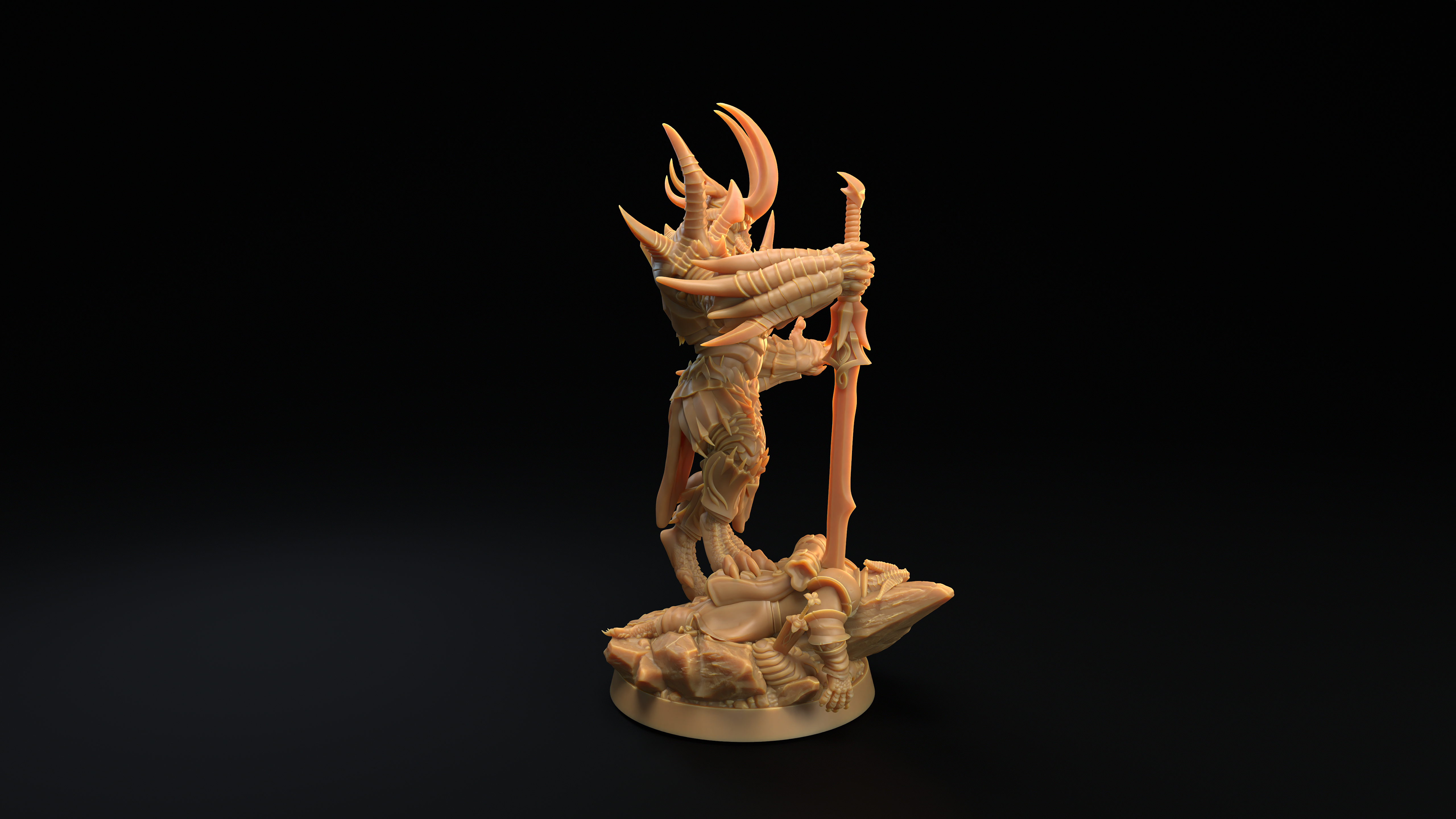 Incandriox, Lord of Vengeance, Fiends of Incandriox - 3d Printed Miniature by Dragon Trappers Lodge