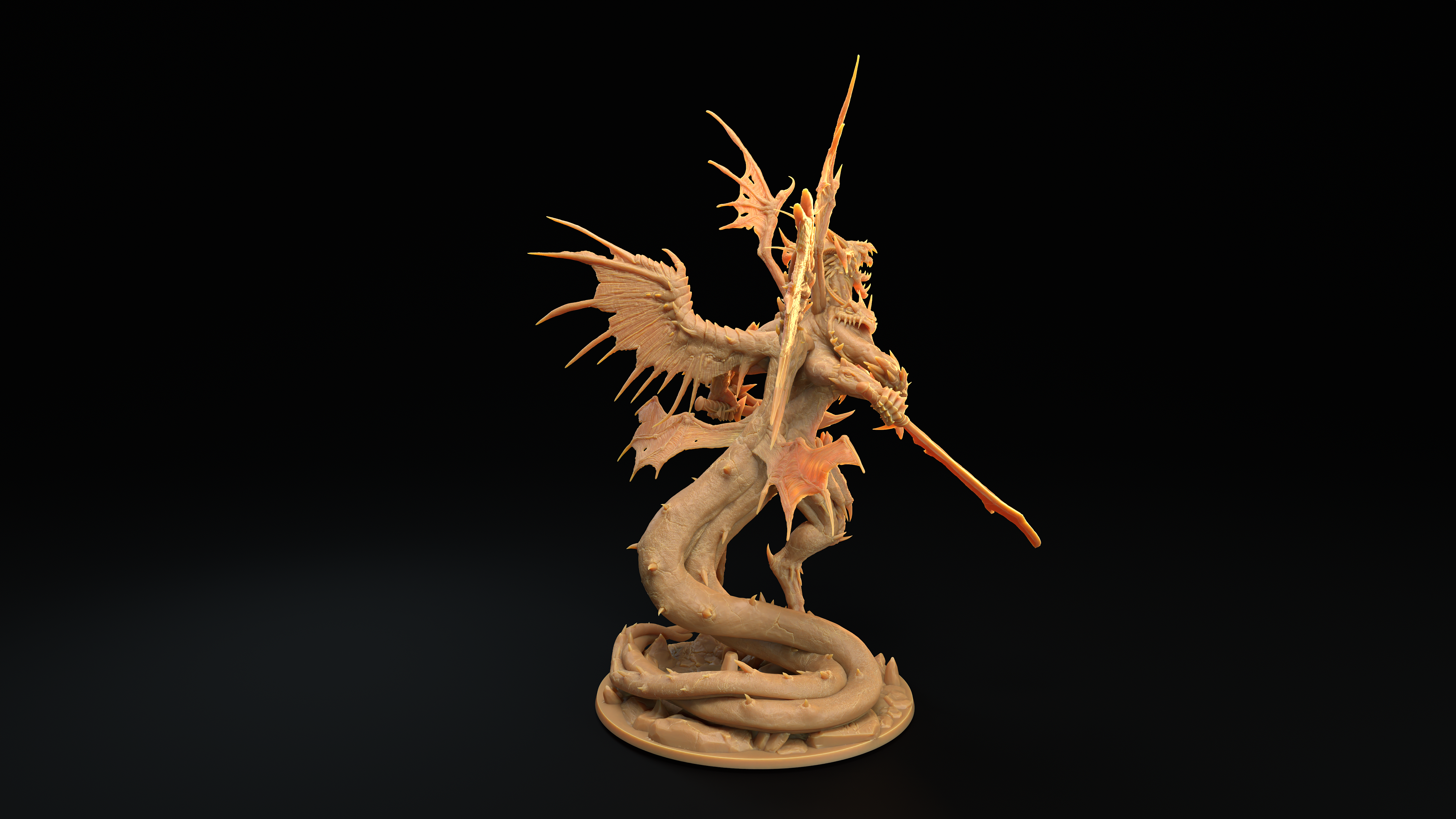 Incandriox, Ruin Incarnate, Fiends of Incandriox - 3d Printed Miniature by Dragon Trappers Lodge