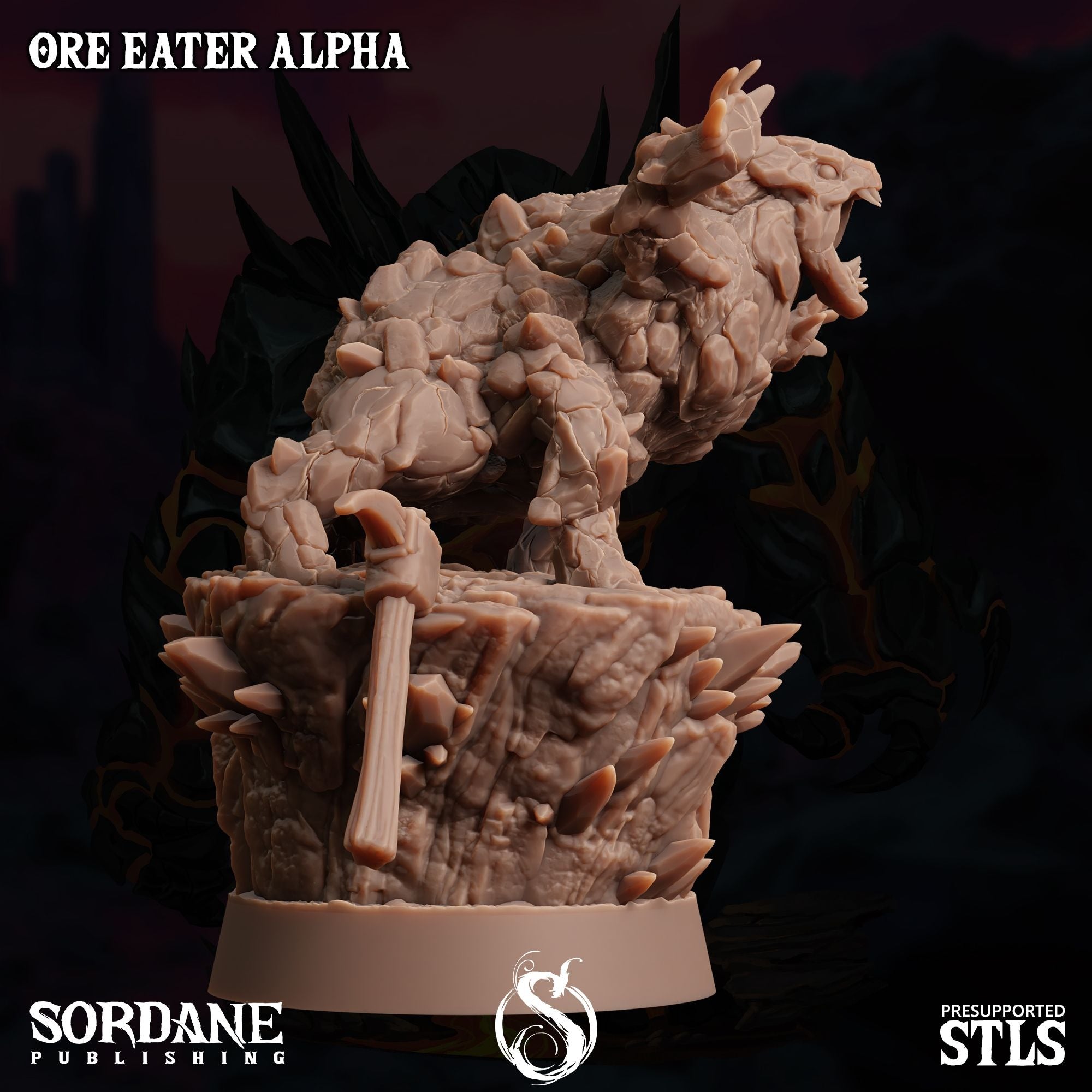 Alpha Ore Eater -  3d Printed Miniature Sculpted by Sordane Publishing