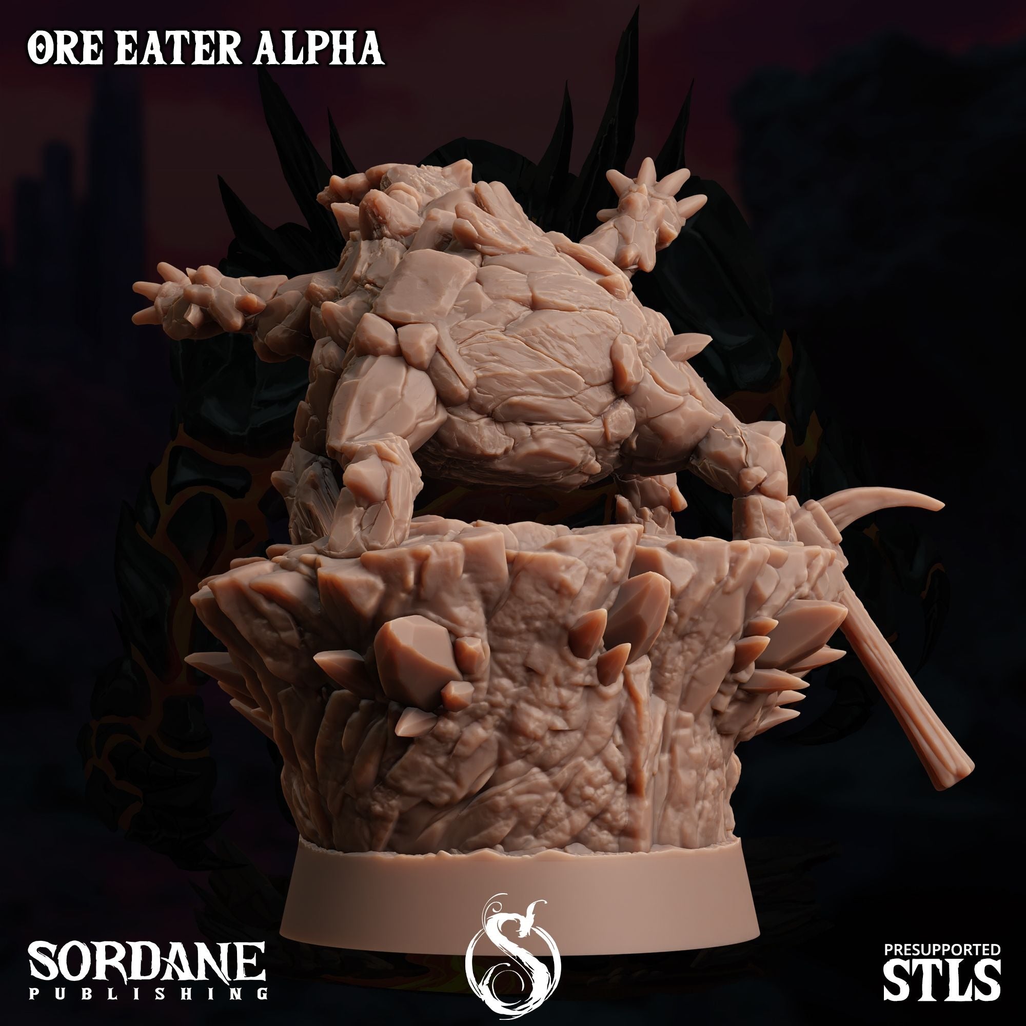 Alpha Ore Eater -  3d Printed Miniature Sculpted by Sordane Publishing