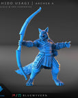 Usagi Archer - Bushido Usagi - 3d Printed Miniature Sculpted by Blue Wyvern