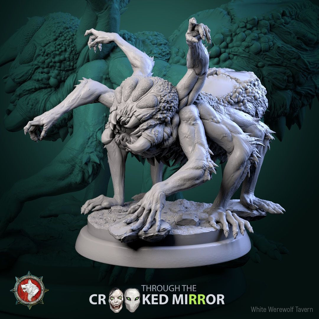 Skittering Shadows - Through the Crooked Mirror - 3d Printed Miniature Sculpted by White Werewolf Tavern