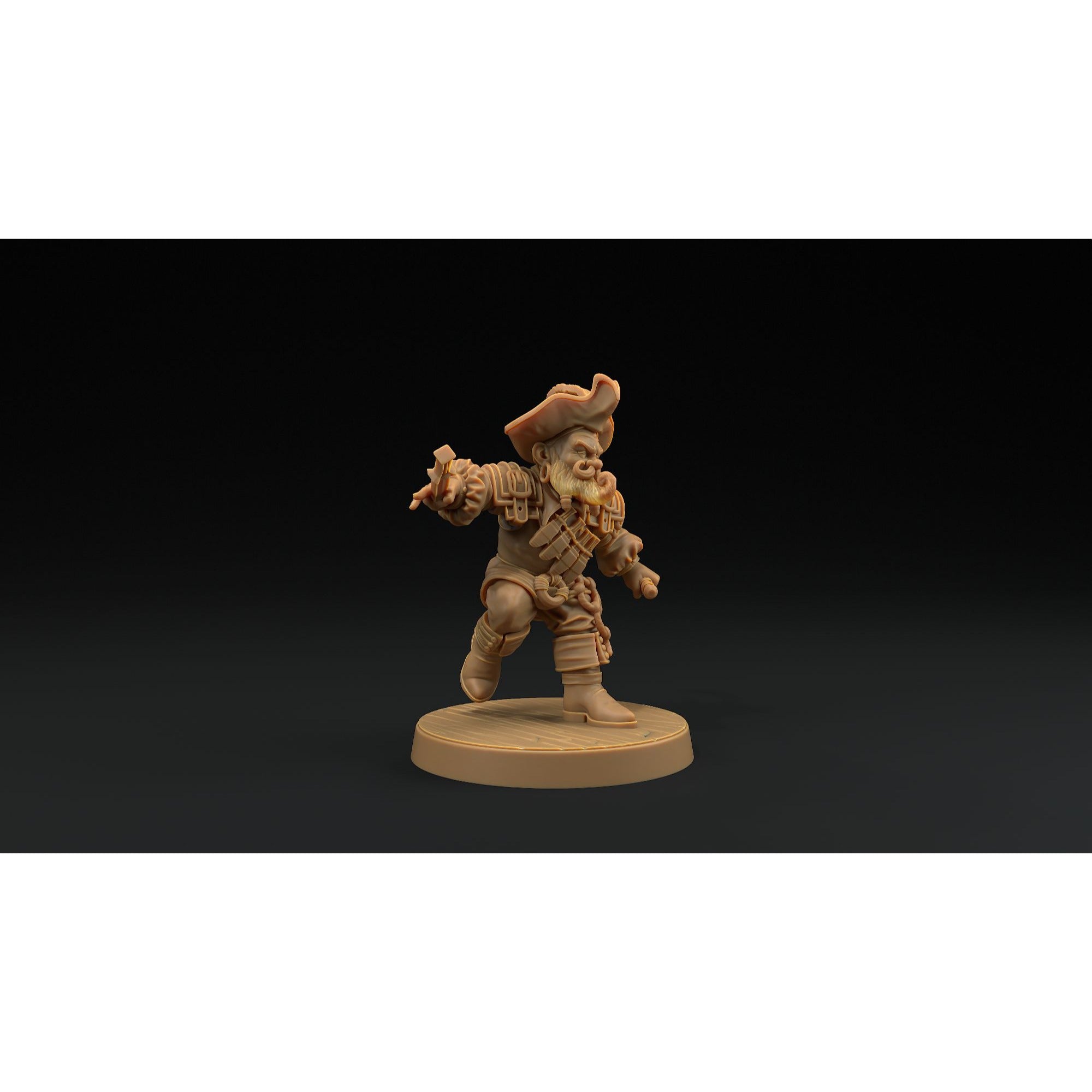 Flint Stonetoe, Dwarven Trapper - Hunt for the Last Sea Angel - 3d Printed Miniature Sculpted by Dragon Trappers Lodge