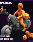 Capsule Gang Bikers - 3d Printed Miniature Sculpted by Papsikels Miniatures