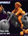 Capsule Gang Bikers - 3d Printed Miniature Sculpted by Papsikels Miniatures