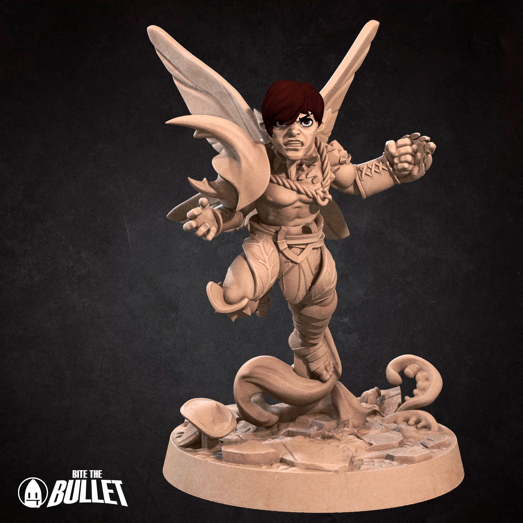 Pixie Fighter - Pixies - 3d Printed Miniature sculpted by Bite the Bullet