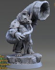 Siro Hornblower - Fighting Philosophers of Corm (Rhinofolk) - 3d Printed Miniature sculpted by Daybreak Miniatures