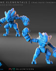 Crag Rock Thrower - Prime Elementals - 3d Printed Miniature Sculpted by Blue Wyvern