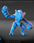 Crag Rock Thrower - Prime Elementals - 3d Printed Miniature Sculpted by Blue Wyvern