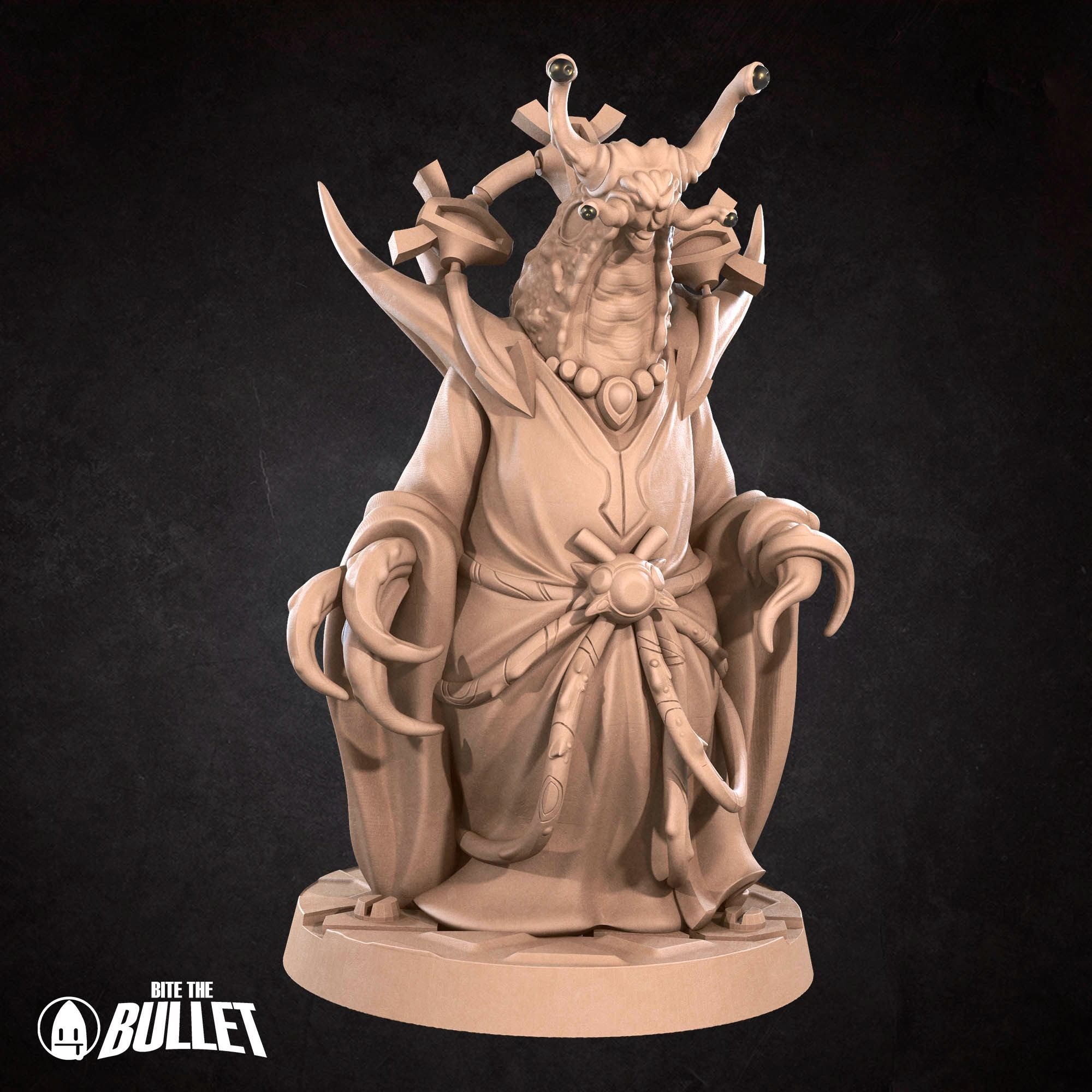 Space Slug Mystic - Bullet Galaxy - 3d Printed Miniature sculpted by Bite the Bullet